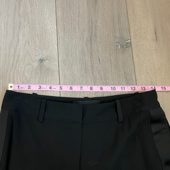 Equipment Hagan Tuxedo Satin Stripe Trousers Black Pants - Picture 13 of 16